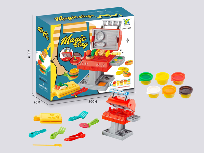 Barbecue Machine Colored Mud Set