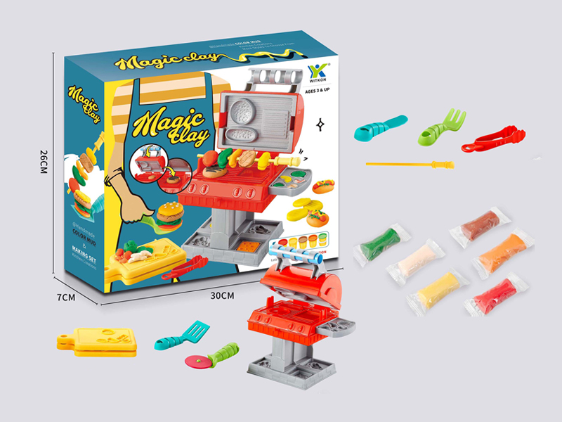 Barbecue Machine Colored Mud Set