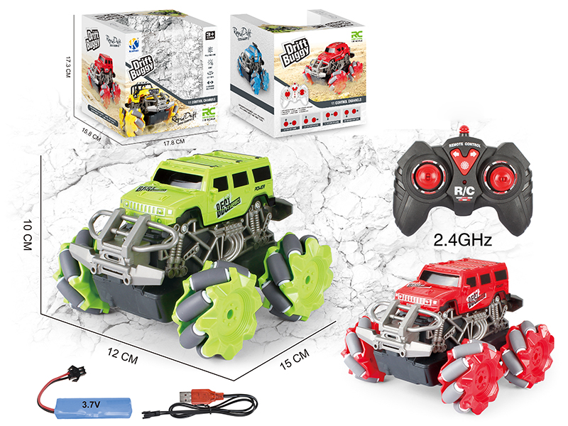 2.4G 1:18 11-Channel 4WD Remote Control Drift Off-Road Vehicle(With Light)