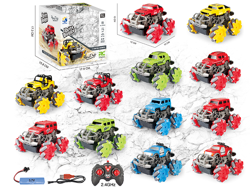 2.4G 1:18 11-Channel 4WD Remote Control Drift Off-Road Vehicle(With Light)