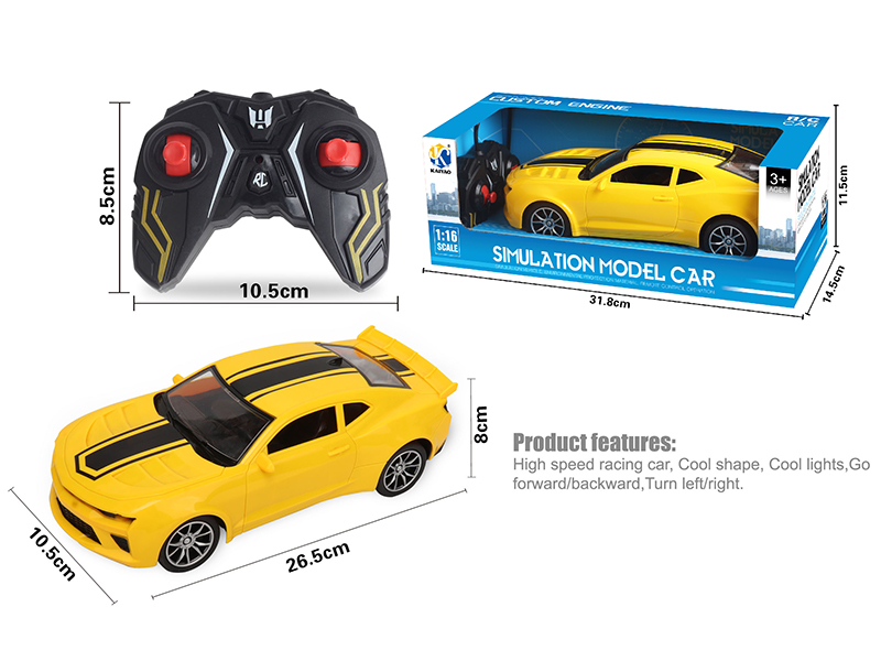 1:16 Bumblebee 4-Channel Remote Control Car With Headlight