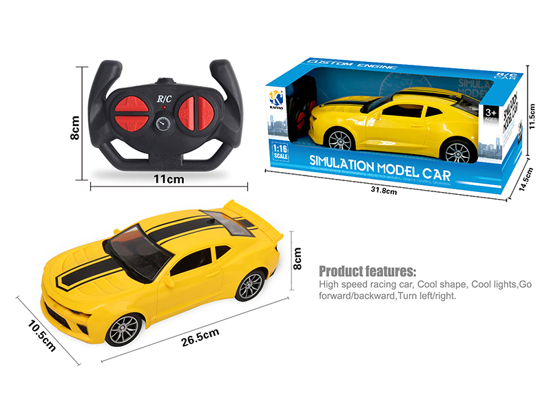 1:16 Bumblebee 4-Channel Remote Control Car With Headlight