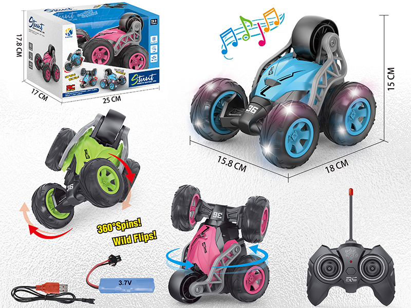 4-Channel Remote Control Stunt Car(With Music,Colorful Lights)