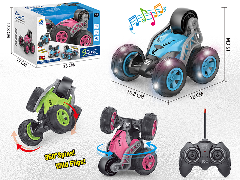 4-Channel Remote Control Stunt Car(With Music,Colorful Lights)