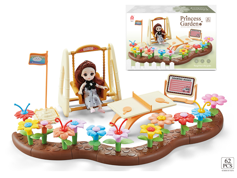 62PCS Assembled Garden Toys