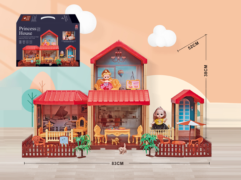 Self Decorated Villa +6 Inch Doll +4 Inch Doll