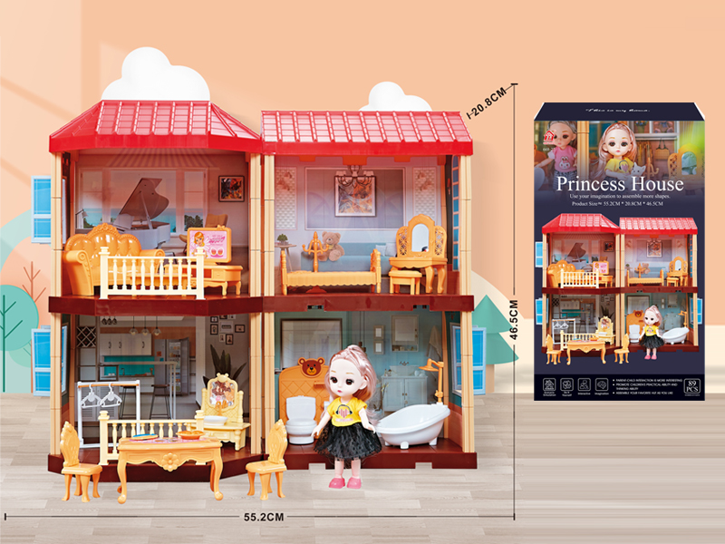 Self Decorated Villa + 6 Inch Doll