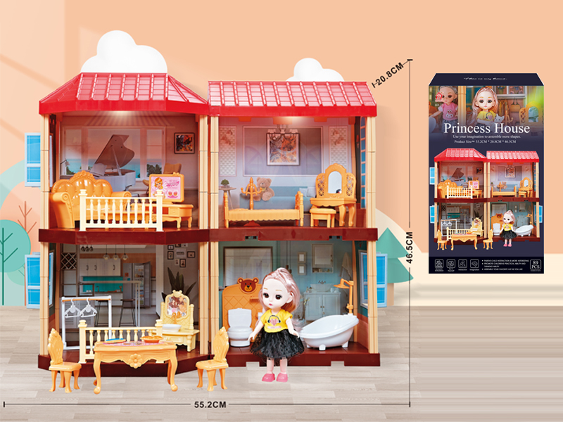 Self Decorated Villa With Light + 6 Inch Doll