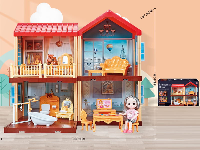 Self Decorated Villa + 6 Inch Doll