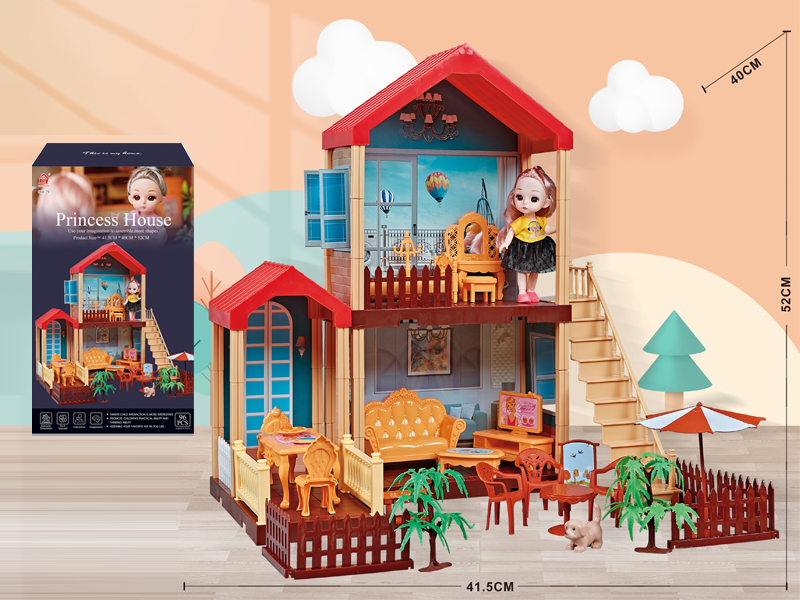 Self Decorated Villa + 6 Inch Doll