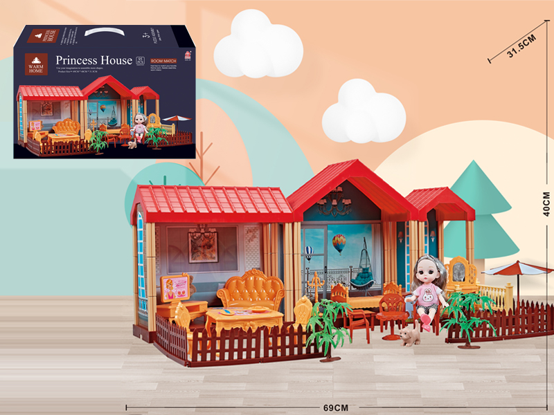 Self Decorated Villa + 6 Inch Doll