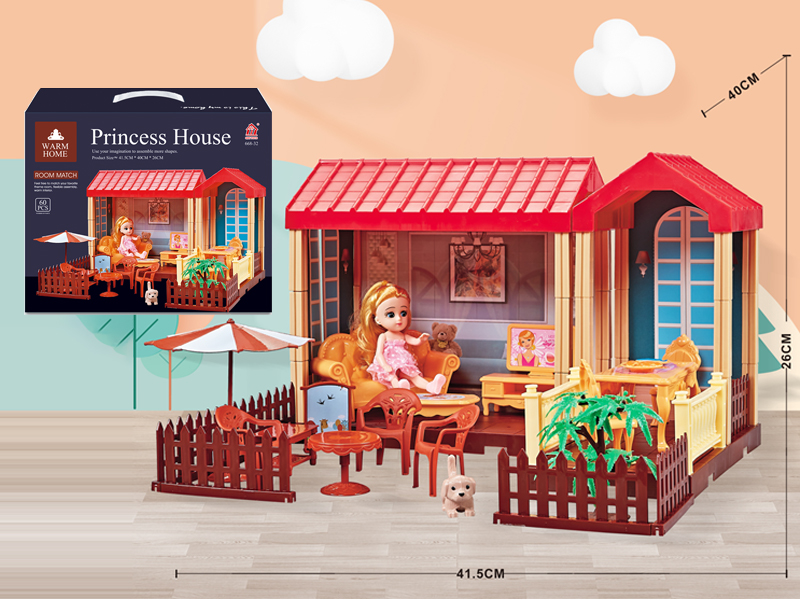 Self Decorated Villa + 5 Inch Doll