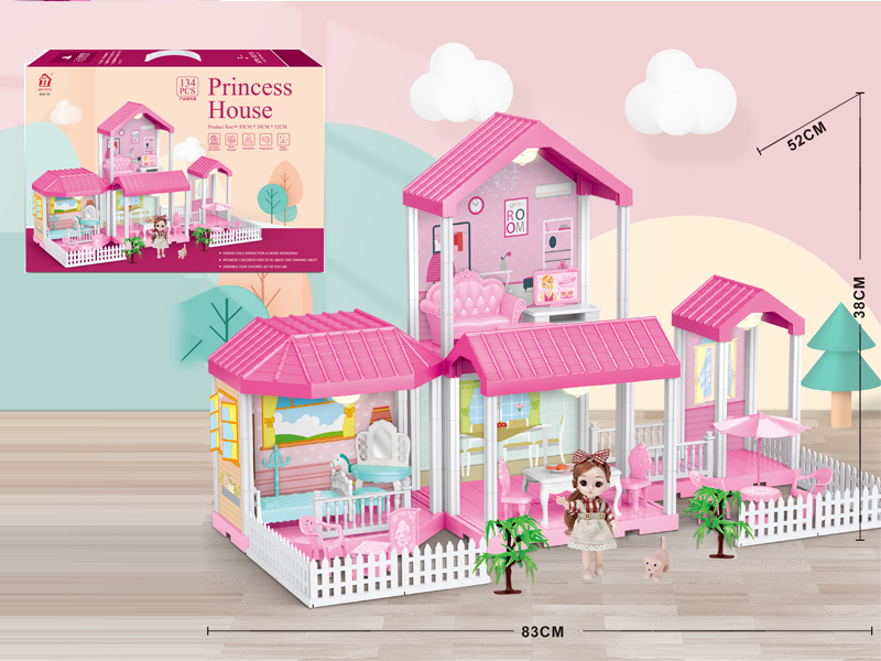 Self Decorated Villa With Light + 6 Inch Doll