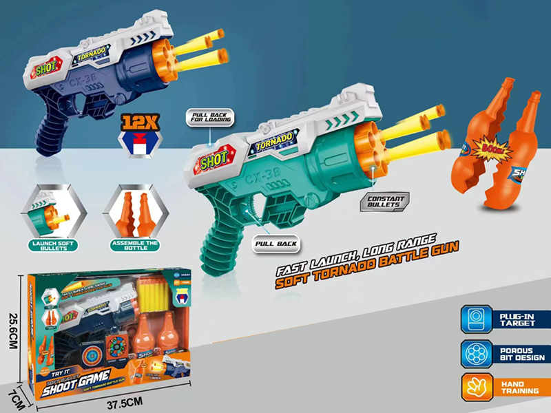 6 Holes Soft Bullet Bow Gun Set