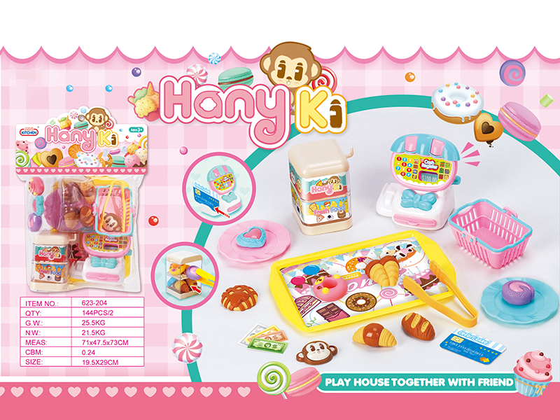 Mini Cash Register Doughnut Bread Set