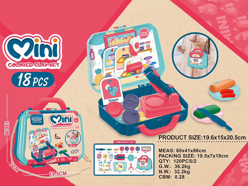 Shoulder Bag Mini Colored Clay Set 18pcs