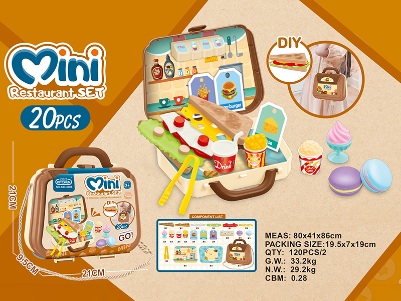 Shoulder Bag Mini Restaurant Set 20pcs