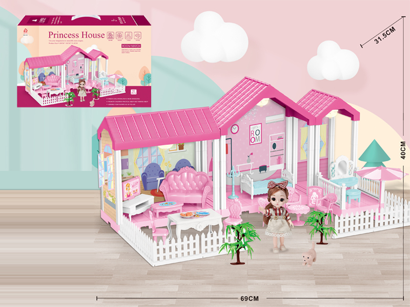 Self Decorated Villa+6 Inch Doll