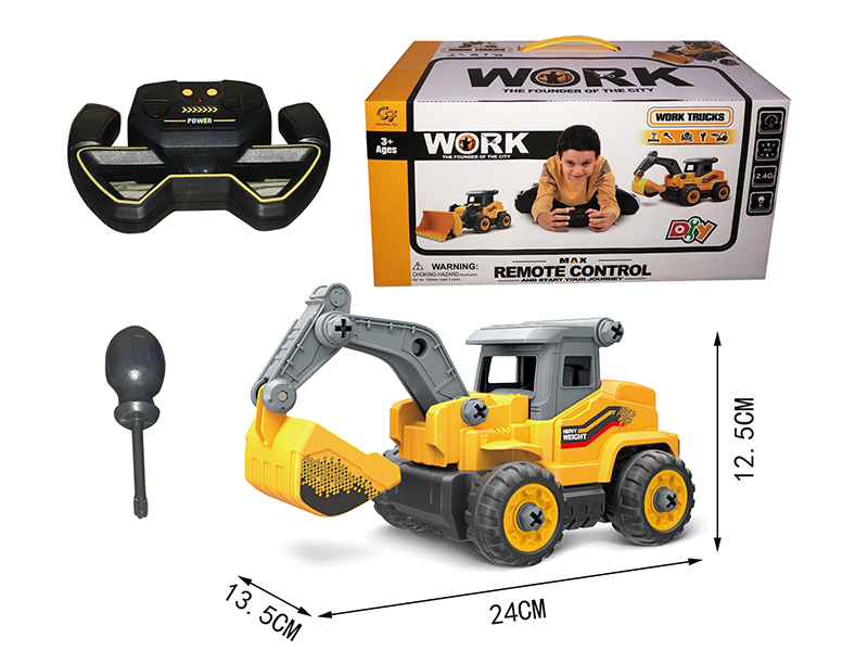 2.4G 4-Channel Remote Control Disassembly And Assembly  Engineering Truck