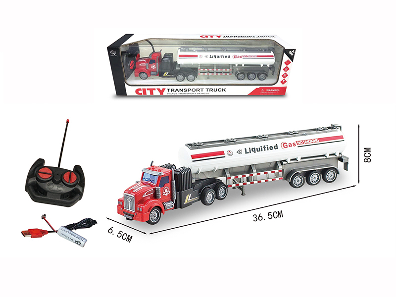 1:48 4-Channel Remote Control Oil Tank Truck With Light