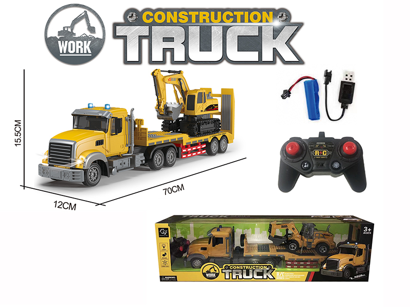 2.4G 6-Channel Remote Control Construction Truck With Lights,Music,Automatic Demonstration