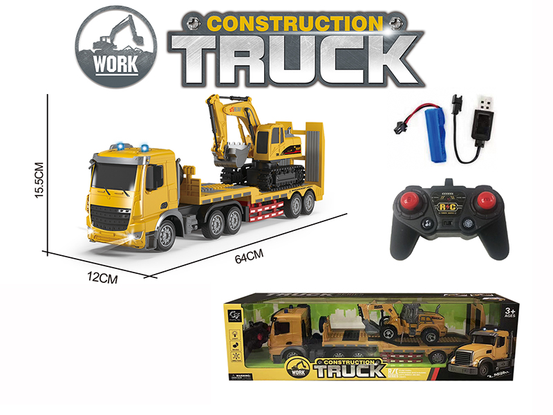 2.4G 6-Channel Remote Control Construction Truck With Lights,Music,Automatic Demonstration