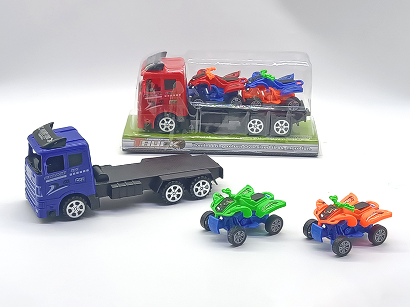 Friction Tractor Mounted Pull Back Beach Motorcycle