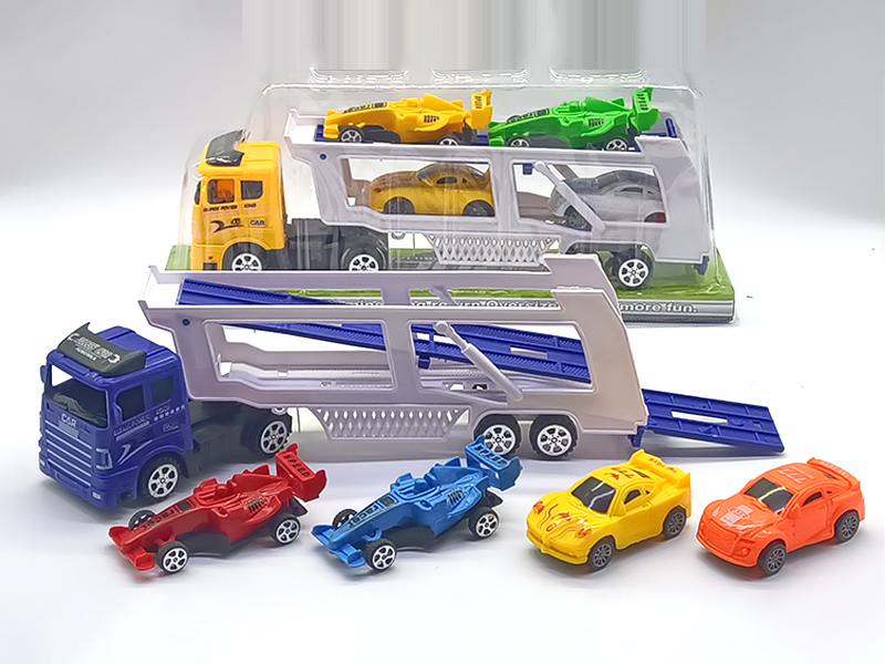 Friction Tractor Mounted Slide Racing Car