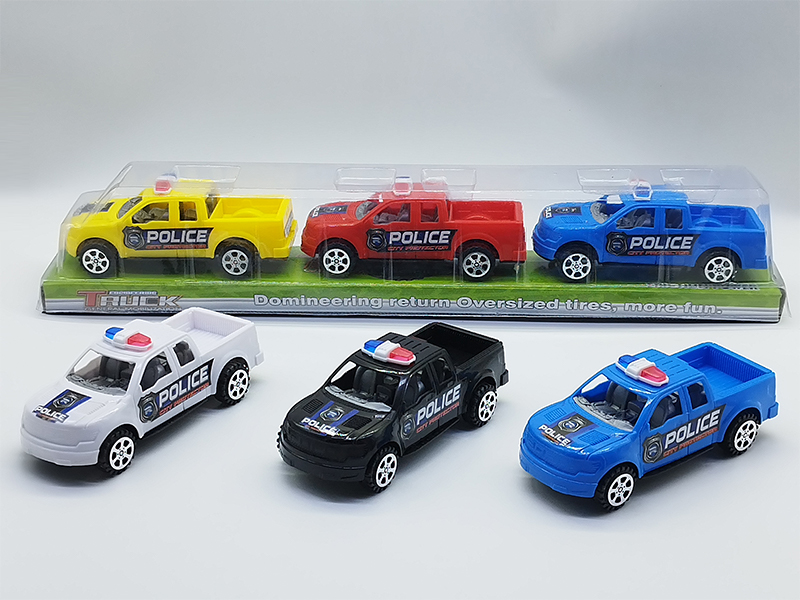 Friction Pickup Police Car