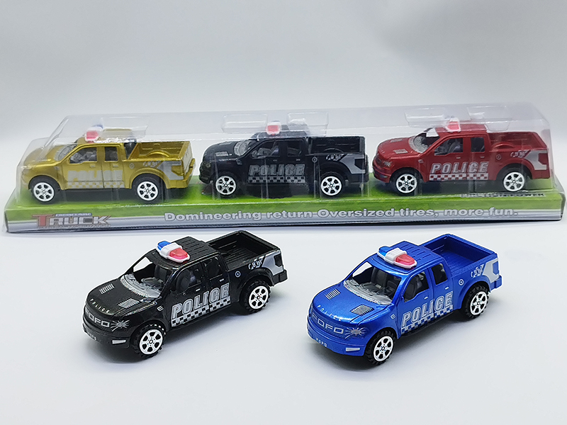 Friction Paint Pickup Police Car