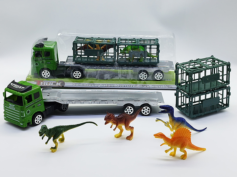 Friction Tractor Mounted Cage Dinosaur