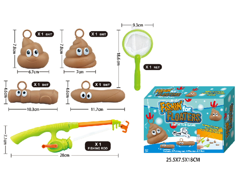 Bathroom Toy Poo Fishing Game