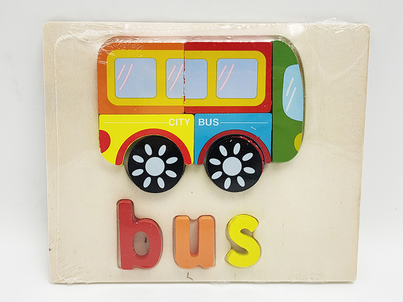 Wooden 3D Bus Puzzle