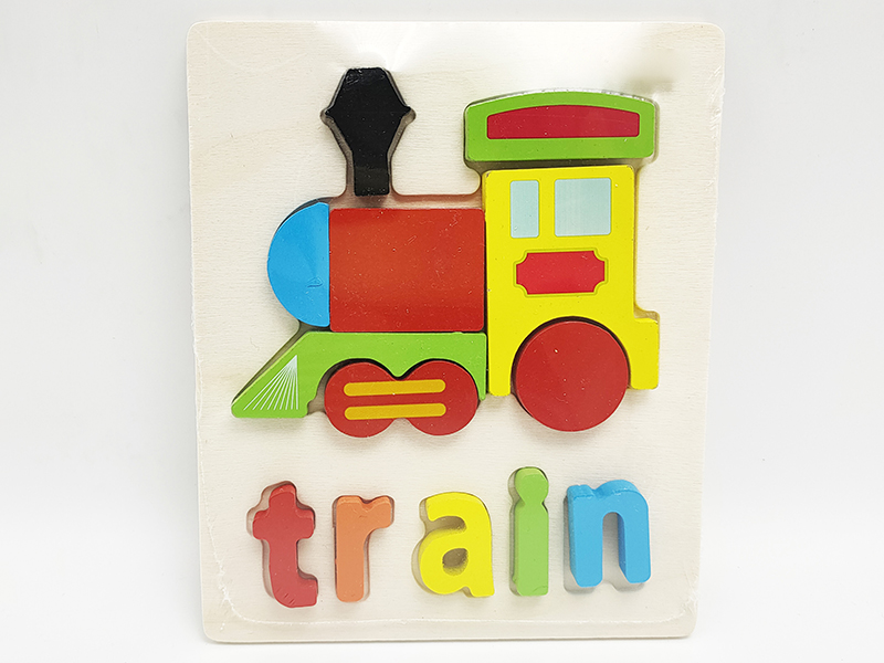 Wooden 3D Train Puzzle