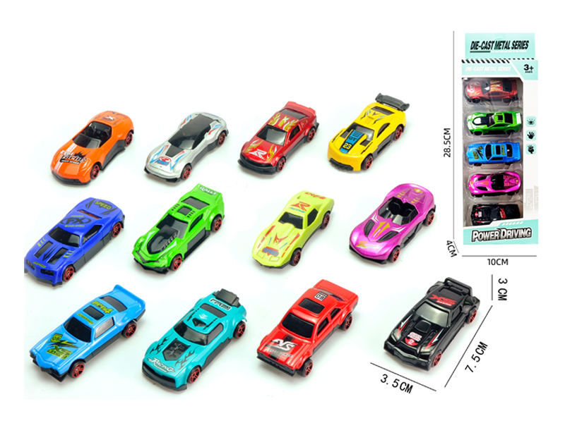 5Pcs 1:64 Slide Alloy Cool Car