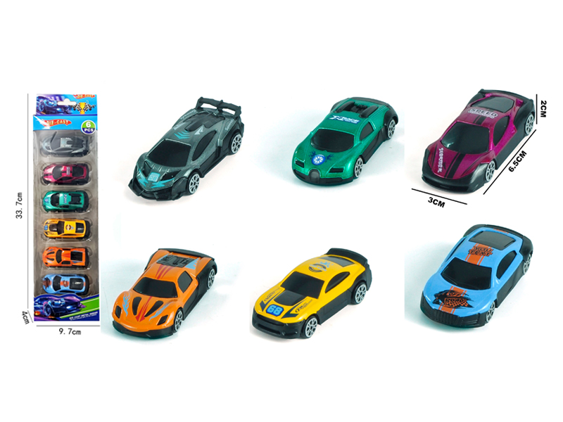 6Pcs 1:64 Slide Alloy Small Sports Car