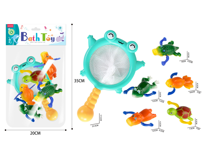 6PCS Bathroom Frog Fish Set