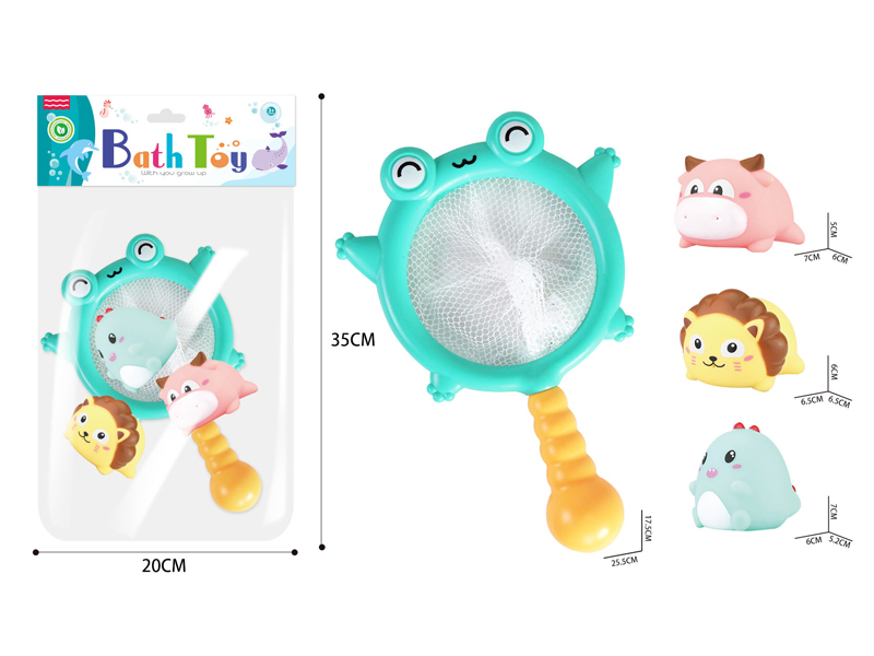 4PCS Bathroom Frog Fish Set