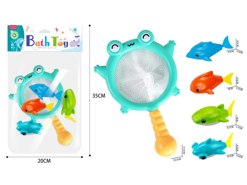5PCS Bathroom Frog Fish Set