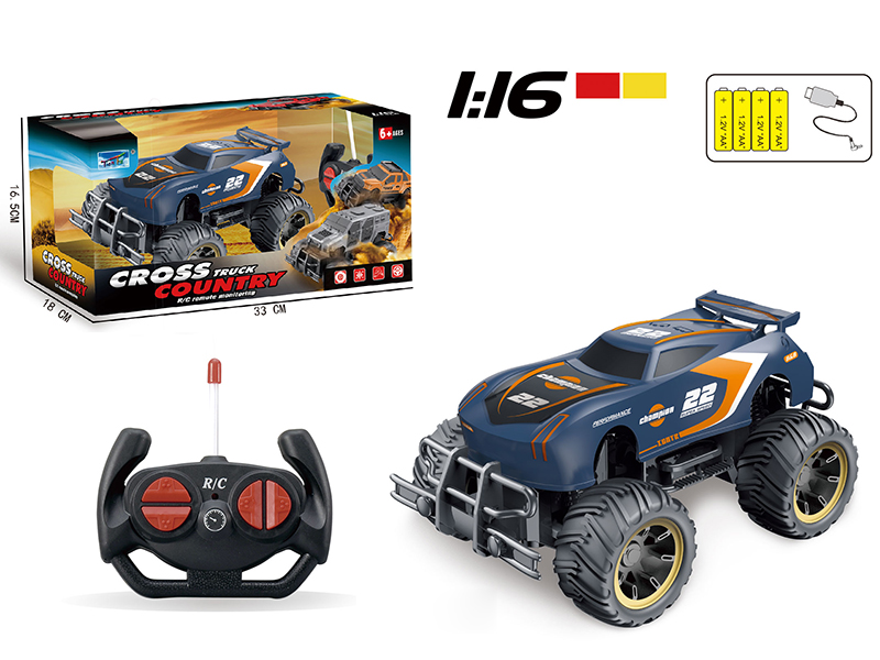 1:16 Remote Control Solid Color Cross Country Car
