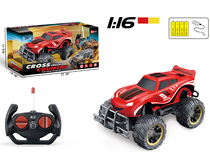 1:16 Remote Control Solid Color Cross Country Car