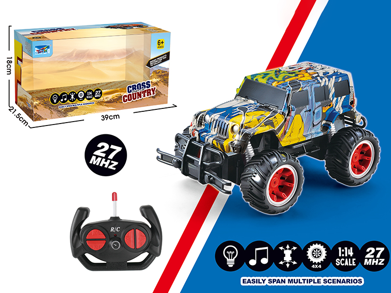 1:14 Wrangler Remote Control Cross Country Car