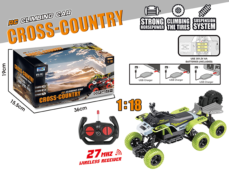 1:18 Remote Control Six-Wheel Beach Motorcycle Climbing Car