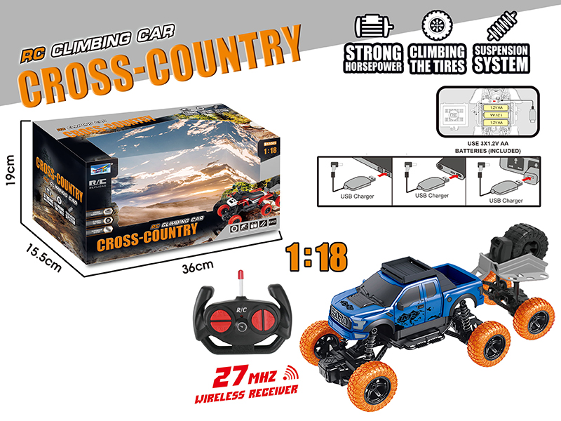 1:18 Remote Control Six-Wheel Pickup Climbing Car