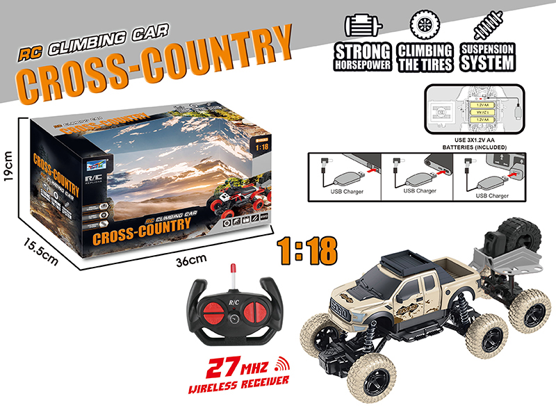 1:18 Remote Control Six-Wheel Pickup Climbing Car