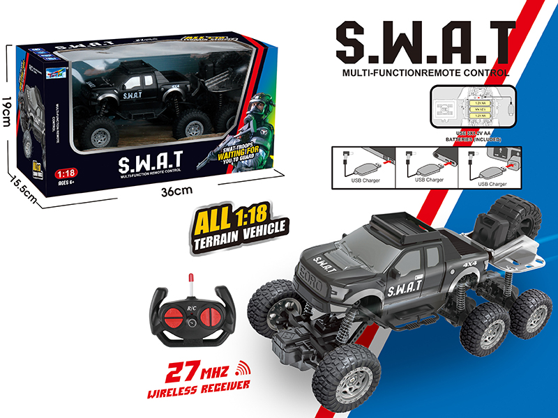 1:18 Remote Control Six-Wheel SWAT Climbing Car