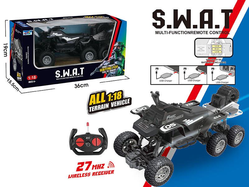 1:18 Remote Control Six-Wheel SWAT Climbing Car