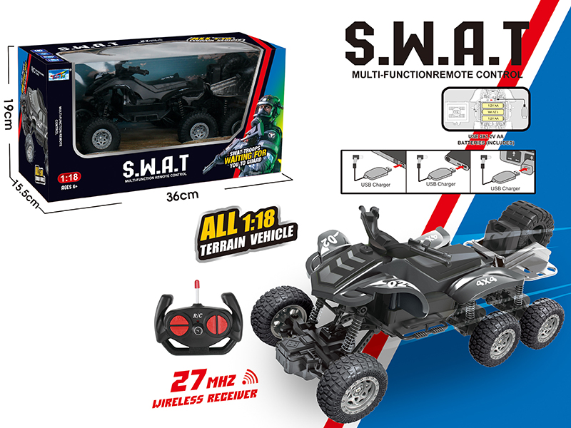 1:18 Remote Control Six-Wheel SWAT Climbing Car