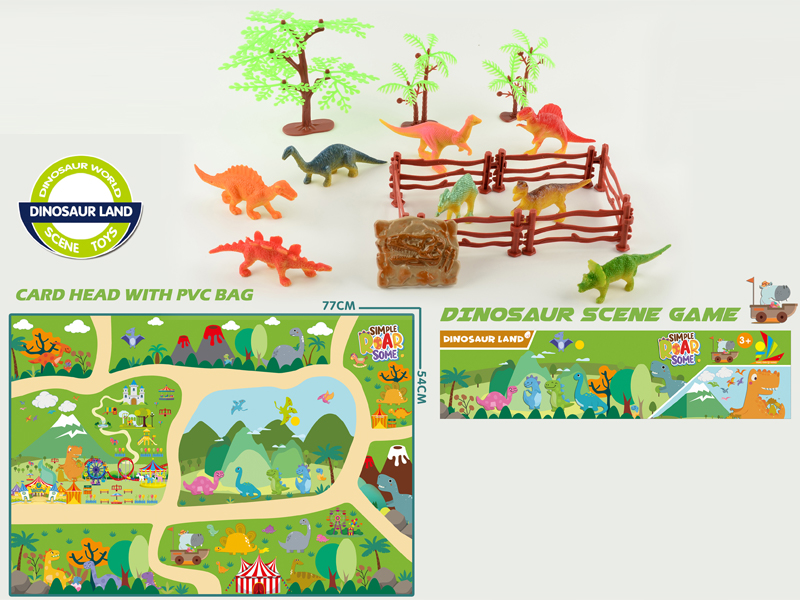 Solid Dinosaur Scene