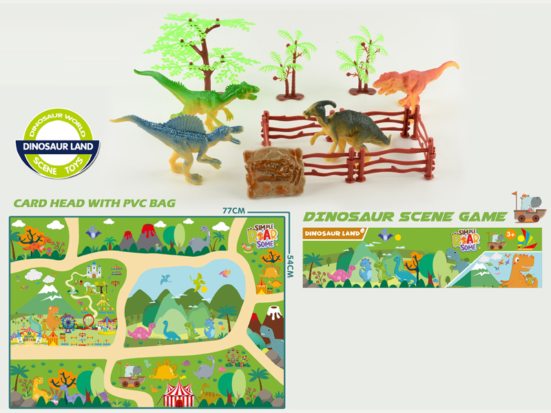 Solid Dinosaur Scene